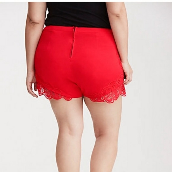 Torrid Lace Appliqué Rayon Shorts - Picture 3 of 5